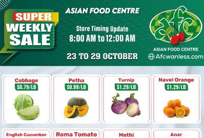 Asian Food Centre (Wanless Dr.) Flyer October 23 to 29