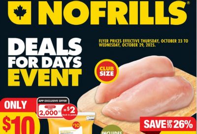 No Frills Ontario Flyer Deals October 23rd to 29th