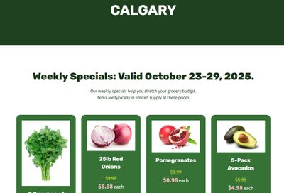 H&W Produce Flyer October 23 to 29