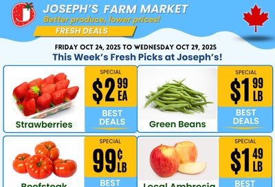 Joseph's Farm Market Flyer October 24 to 29