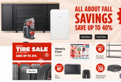 Canadian Tire Week Deals + Redeem CT Money and Get Back 20% + More
