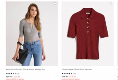 RW&CO. Canada: 30% off Tops Plus Extra 20% off Sale