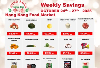 Hong Kong Food Market Flyer October 24 to 27