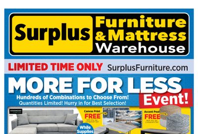 Surplus Furniture & Mattress Warehouse (Winnipeg, Brandon) Flyer October 27 to November 16
