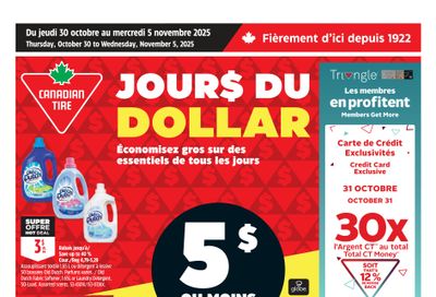 Canadian Tire (QC) Flyer October 30 to November 5