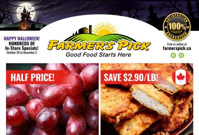 Farmer's Pick Flyer October 30 to November 5