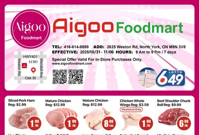 Aigoo Foodmart Flyer October 31 to November 6