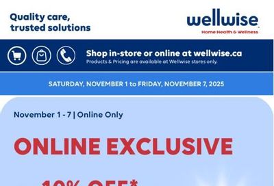Wellwise By Shoppers Flyer November 1 to 7