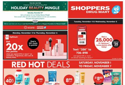 Shoppers Drug Mart Canada: Earn 20,000 PC Optimum Points October 31st – November 2nd + More