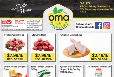 Oma Fresh Foods Flyer October 31 to November 6