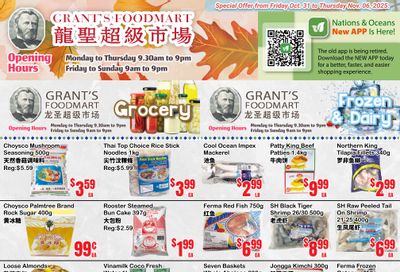 Grant's Food Mart Flyer October 31 to November 6