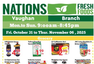 Nations Fresh Foods (Vaughan) Flyer October 31 to November 6