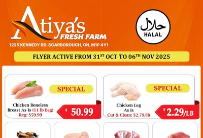 Atiya's Fresh Farm Flyer October 31 to November 6