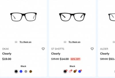 Clearly Canada: up to 60% off all Frames + 50% off Lenses + 15% off all Contacts + More
