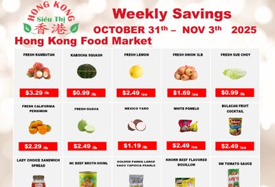 Hong Kong Food Market Flyer October 31 to November 3