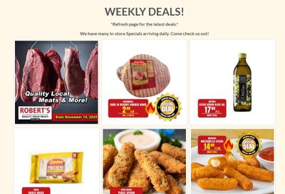 Robert's Fresh and Boxed Meats Flyer November 3 to 10
