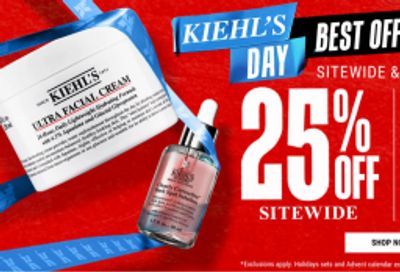 Kiehl’s Canada: Save up to 30% off Sitewide + Free 7 Piece Gift When You Spend $150