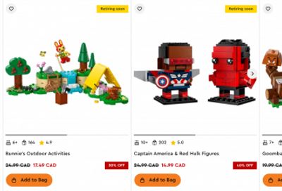 LEGO Canada Current Offers and Sale: up to 50% Off Select Sets + Gift With Purchase + More