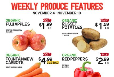 Pomme Natural Market Weekly Produce Flyer November 4 to 10
