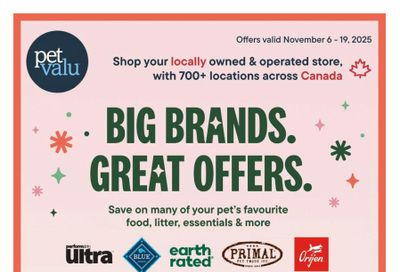 Pet Valu Flyer November 6 to 19