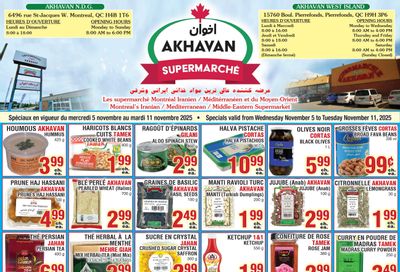 Akhavan Supermarche Flyer November 5 to 11