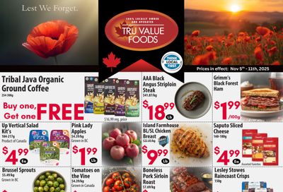 Tru Value Foods Flyer November 5 to 11