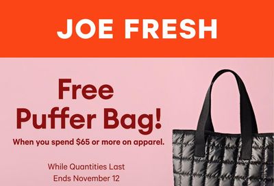 Joe Fresh Flyer November 6 to 12