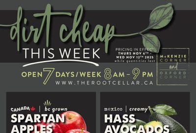 The Root Cellar Flyer November 6 to 12