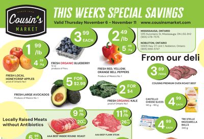 Cousin's Market Flyer November 6 to 11
