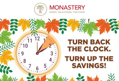 Monastery Bakery Flyer November 5 to 19