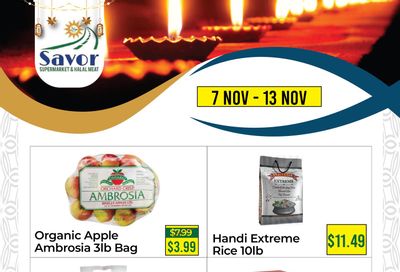 Savor Supermarket Flyer November 7 to 13
