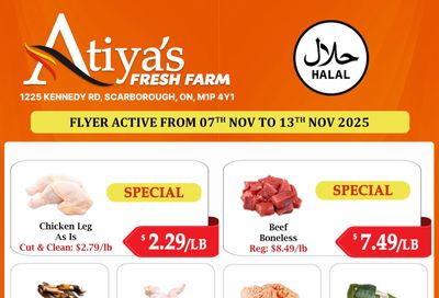 Atiya's Fresh Farm Flyer November 7 to 13