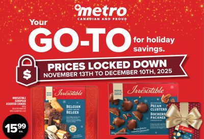 Metro (ON) Holiday Prices Locked Down Flyer November 13 to December 10