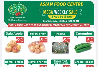 Asian Food Centre (Wanless Dr.) Flyer November 13 to 19