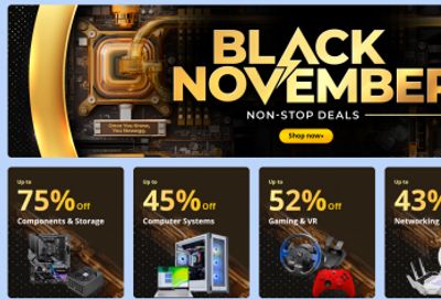 Newegg Canada Black Friday Sale: Black November Deals up to 75% off