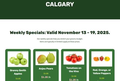 H&W Produce Flyer November 13 to 19