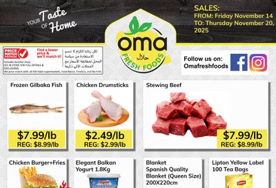 Oma Fresh Foods Flyer November 14 to 20