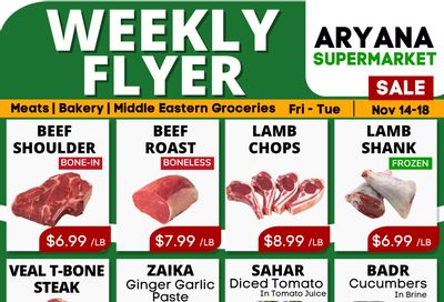 Aryana Supermarket Flyer November 14 to 18