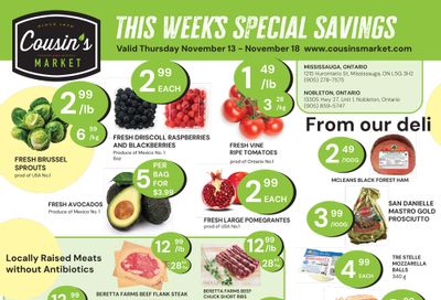 Cousin's Market Flyer November 13 to 18