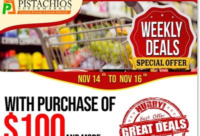 Pistachios Supermarket Flyer November 14 to 19