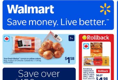 Walmart Canada: 3lbs Carrots or Yellow Onions $1.58 + Flyer Deals