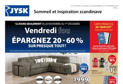 JYSK (QC) Flyer November 20 to December 1