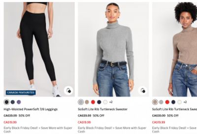 Old Navy Canada Early Black Friday Sale: 50% off Deals