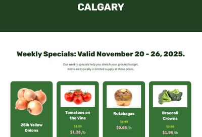 H&W Produce Flyer November 20 to 26