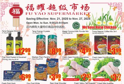 Fu Yao Supermarket Flyer November 21 to 27
