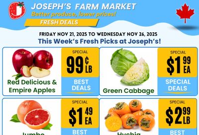 Joseph's Farm Market Flyer November 21 to 26