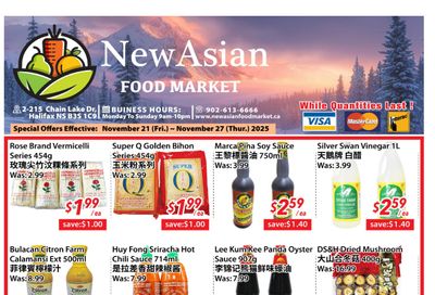 New Asian Food Market Flyer November 21 to 27