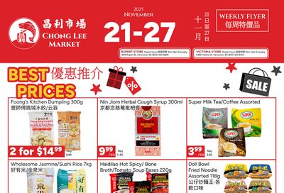 Chong Lee Market Flyer November 21 to 27