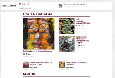 Mike Dean Local Grocer Flyer November 20 to 27