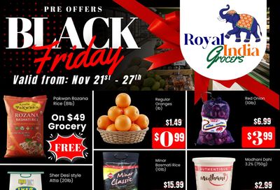 Royal India Grocers Flyer November 21 to 27